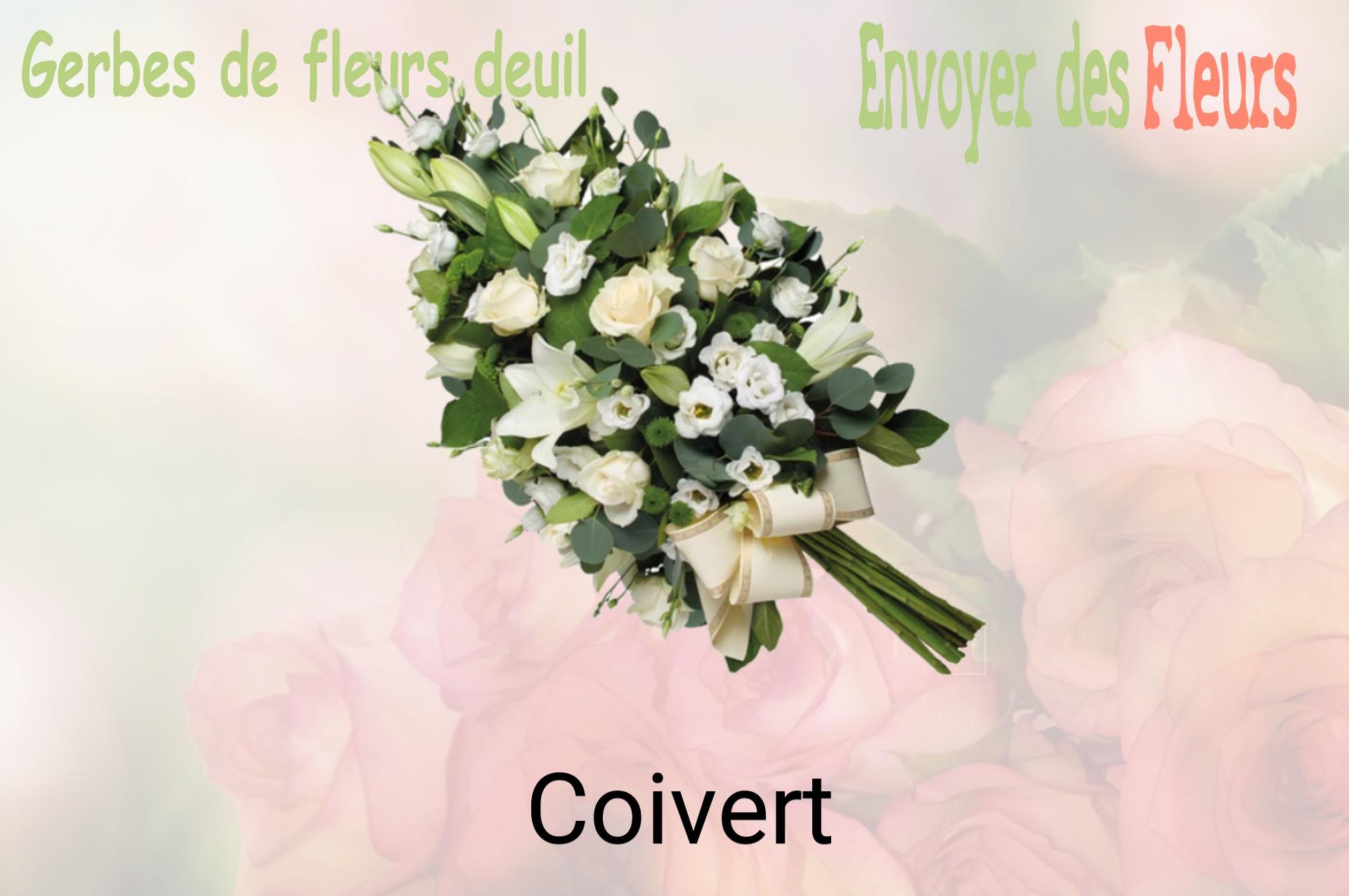 Gerbe de fleurs de deuil livrée à Coivert